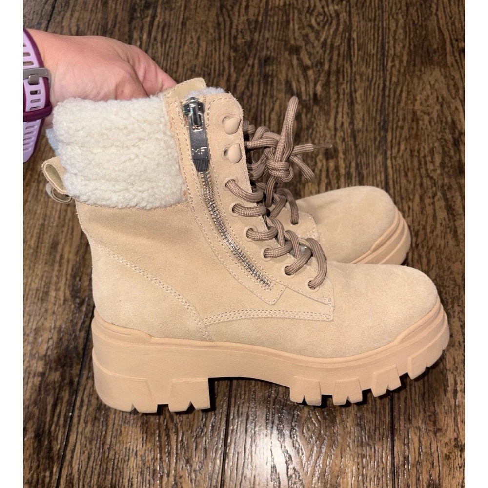 Marc Fisher | Aboli Brown Suede Faux Fur Zip-Up Boots Women's Size 6M